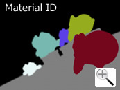 レンダリング結果(Material ID)