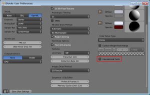 Blender International Fonts