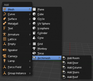 Archimesh Menu